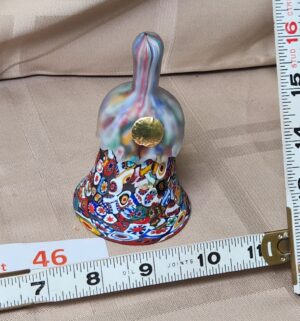 d46- Murano Glass Millefiori Bell
