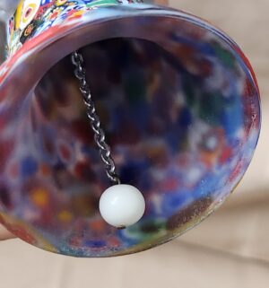 d46- Murano Glass Millefiori Bell - Image 3