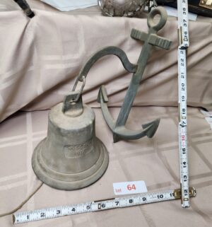 d64- Antique Brass Ship Bell. SK-Goben 1916