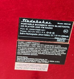 d68- Studebaker CD/Radio. Tested/works - Image 3