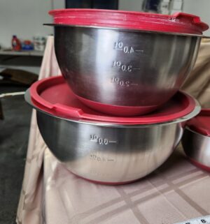 d85- Wolfgang Puck Stainless Mixing Bowls - Image 4
