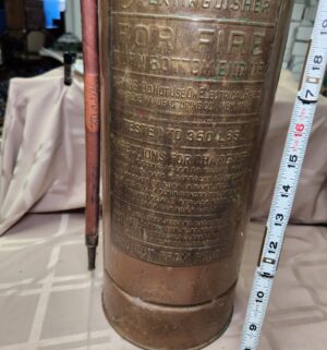 d88- Guardene Fire Extinguisher. Brass/Copper - Image 3