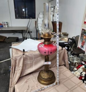 d89- Antique French Matador Kerosene Lamp