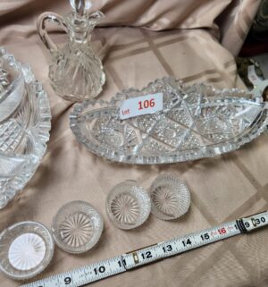 d106- Antique Cut Glass Dishes - Image 3