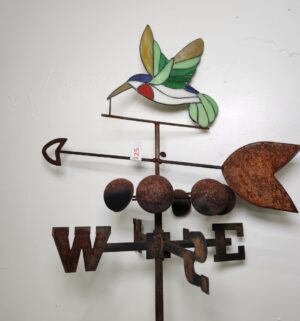 d124- Stained Glass Humming Bird Weather Vane - Image 4