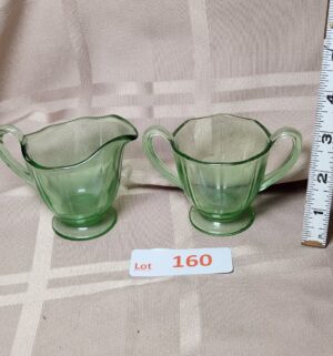 d160- Depression Glass Cream/Sugar Set
