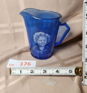 d176- Shirley Temple Cobalt Pitcher