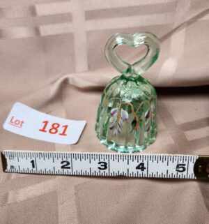 d181- Fenton Art Glass Iridizied Bell. Signed
