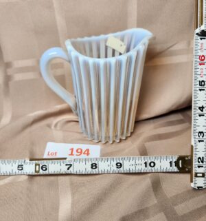 d194- AJ Beatty Honeycomb Waffle White Opalescence Creamer