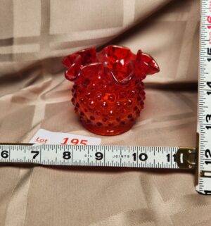 d195- Fenton Hobnail Vase