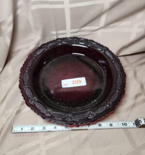 d209- Vintage Avon Ruby Glass Dish