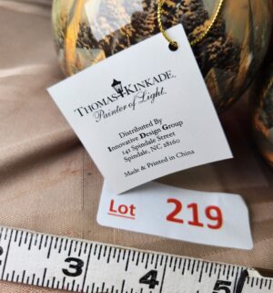 d219- Thomas Kinkade Light up Ornaments - Image 3