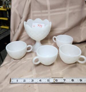 d221- Collection of Milk Glass