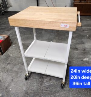 d229- Fold Up Rolling Kitchen Cart