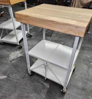 d229- Fold Up Rolling Kitchen Cart - Image 3