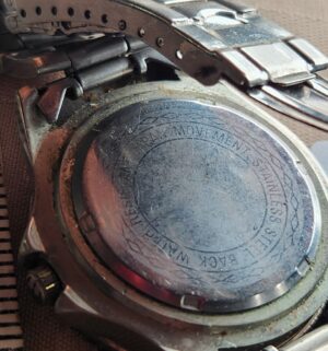 e9- REPLICA Rolex Oyster Perpetual Blue Face Watch. Sold AS IS - Image 3