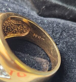 e10- Gold Plate Ring w/ CZ Stones - Image 4