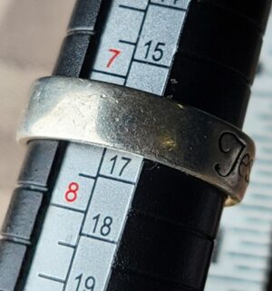 e12- Jesus Ring. Sterling Silver 925 - Image 3
