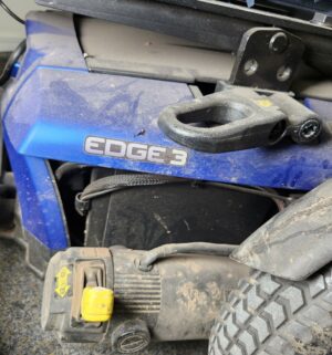 e16- Pride Quantum Q6 Edge 3.0 Wheelchair with Tilt Leg. Good Shape. Has Brake indicator - Image 12