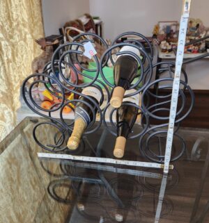f80- Iron Wine Rack w/ bottles