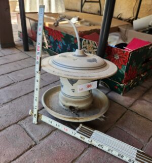 g36- Vintage Ceramic Bird Feeder