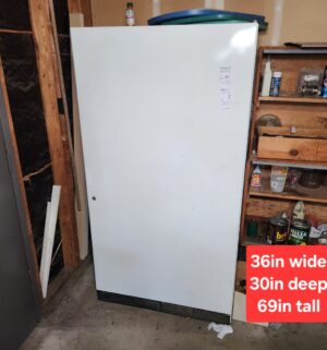g86- Very Large Vintage Upright Freezer
