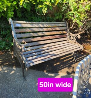 h9- Vintage Patio Bench. Very Weathered