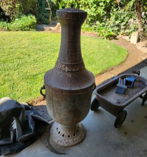h19- Iron Chiminea. Great Shape - Image 3