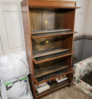 h64- Antique Gunn Bookcase. From the Board of Equalization Office - Image 4