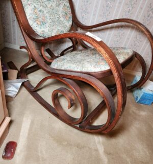 h66- Antique Bentwood Rocking Chair - Image 3