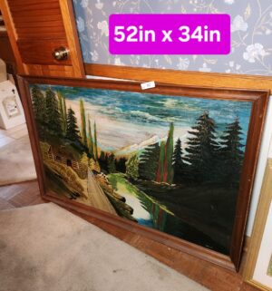 h82- Oil Painting. Signed Hazel 1945