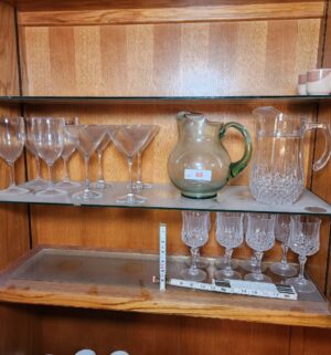 h88- Crystal Stemware, Glasses, Glass Pitchers