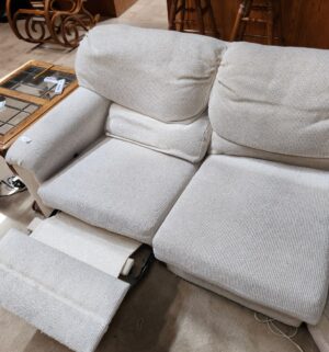 h114- 3 Piece Sectional Sofa. 1 Recliner. Twin Hide a bed - Image 3