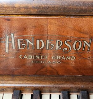 h120- Antique Henderson Cabinet Grand Piano. Trailer or Liftgate required to move. - Image 3