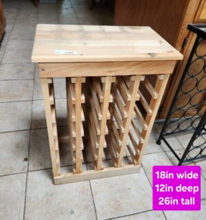 h126- Wooden Wine Rack