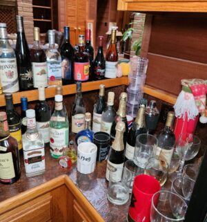 h127- HUGE Collection of decorative bottles w/ contents. Many are sealed. - Image 3