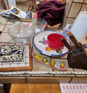 h148- kitchen misc on counter