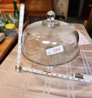 h154- Glass Cake Dish