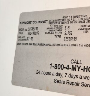 h162- Kenmore Refrigerator. Working ice maker. Good shape - Image 5