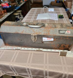 h224- Vintage Tool Box w/ tools - Image 4