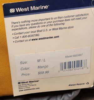 h239- West Marine Reflex Vest. Still w/ tags - Image 4