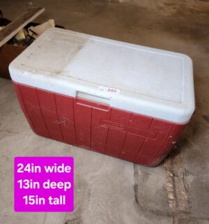 h249- Red Coleman Cooler