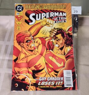 i29- Superman in Action Comics. Guy Gardner Loses It. Issue 709
