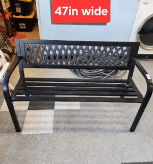 j19- Black Metal Bench