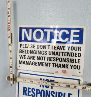 j38- Notice Sign - Image 1
