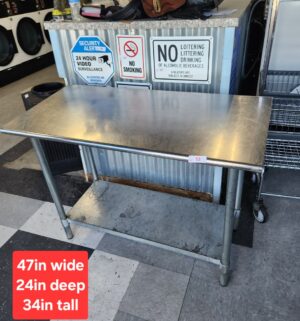 j52- Stainless Steel Prep Table. 4ft - Image 1