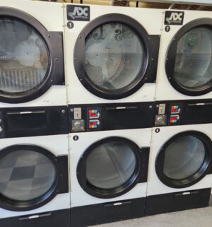 j62- American Dryer Corp 333D ADC Stack Dryer. No Panel or Coin Slot Keys - Image 1