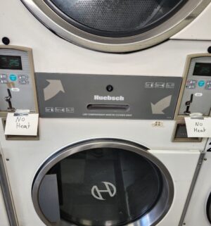 j65- Huebsch HTT45 Stack Dryer. No Panel or Coin Slot Keys. No Heat Sign - Image 2