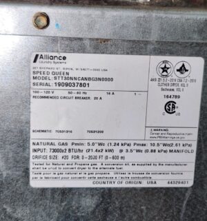 j65- Huebsch HTT45 Stack Dryer. No Panel or Coin Slot Keys. No Heat Sign - Image 8