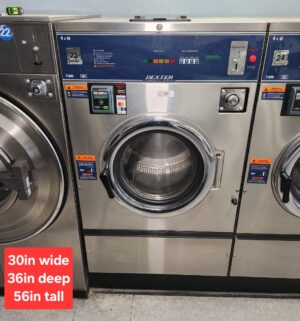 j82- Dexter Commercial Washer. T-600. 4 Load. No Panel or Coin Slot Keys. - Image 1